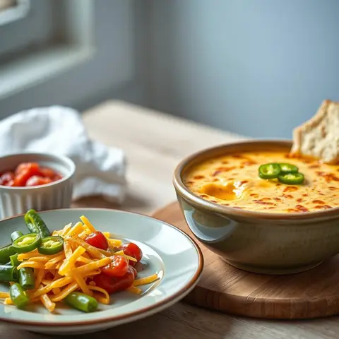 Chile con queso. AI-generated photo.
