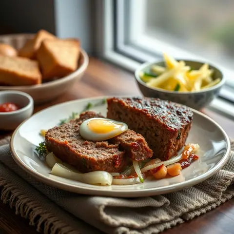 Meatloaf. AI-generated photo.