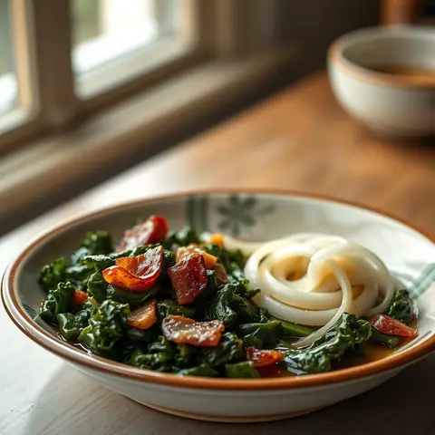 Potlikker greens. AI-generated photo.