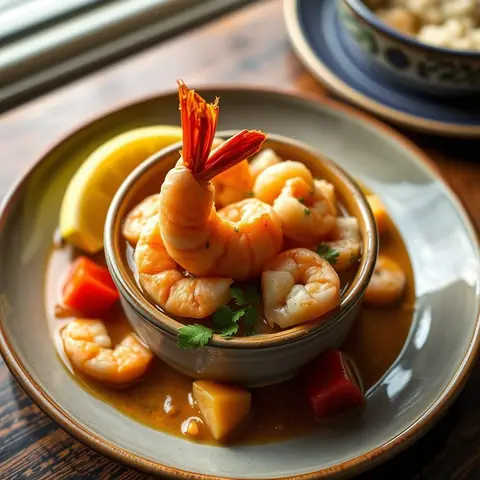 Shrimp etouffee. AI-generated photo.