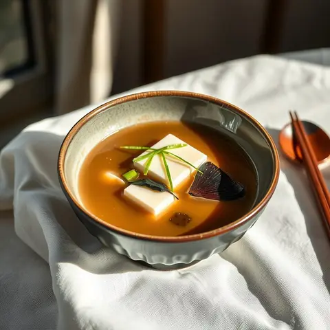Silken Miso Soup. AI-generated photo.