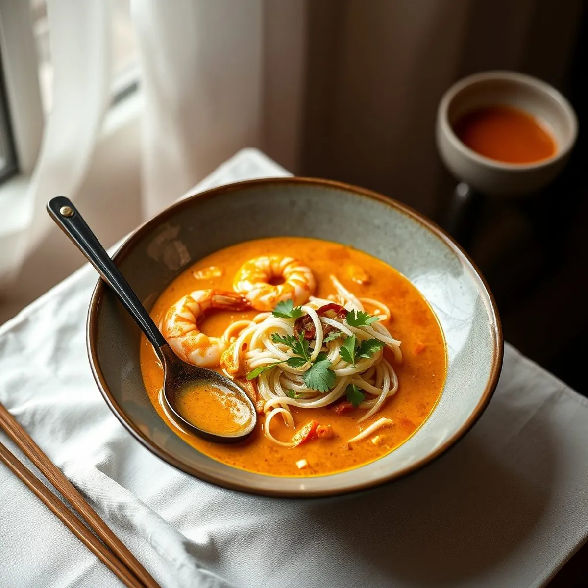 AI-generated photo Katong laksa. AI-generated photo.