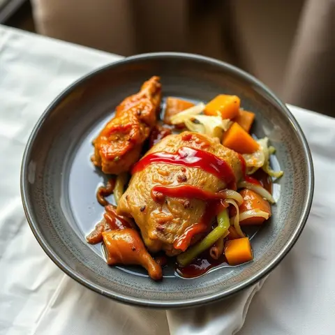 Dakgalbi. AI-generated photo.