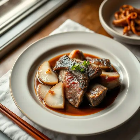 Galbi-jjim. AI-generated photo.
