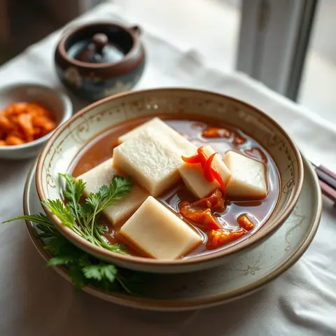 Sundubu jjigae. AI-generated photo.