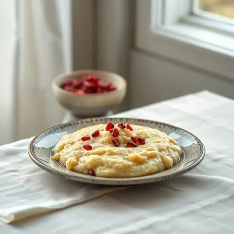 Asida porridge. AI-generated photo.