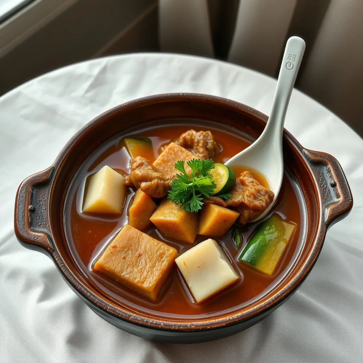 AI-generated photo Soybean Paste Stew. AI-generated photo.