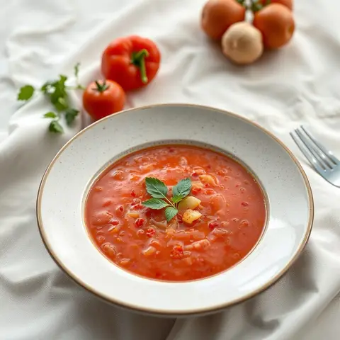 Gazpacho. AI-generated photo.