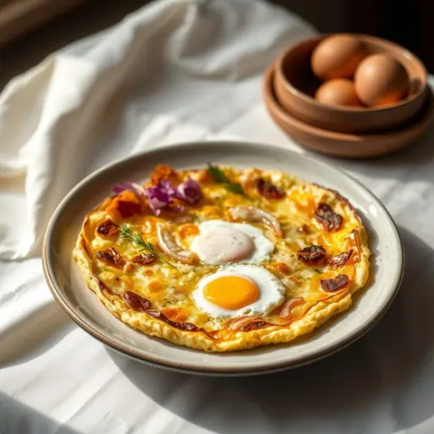 Spanish tortilla. AI-generated photo.