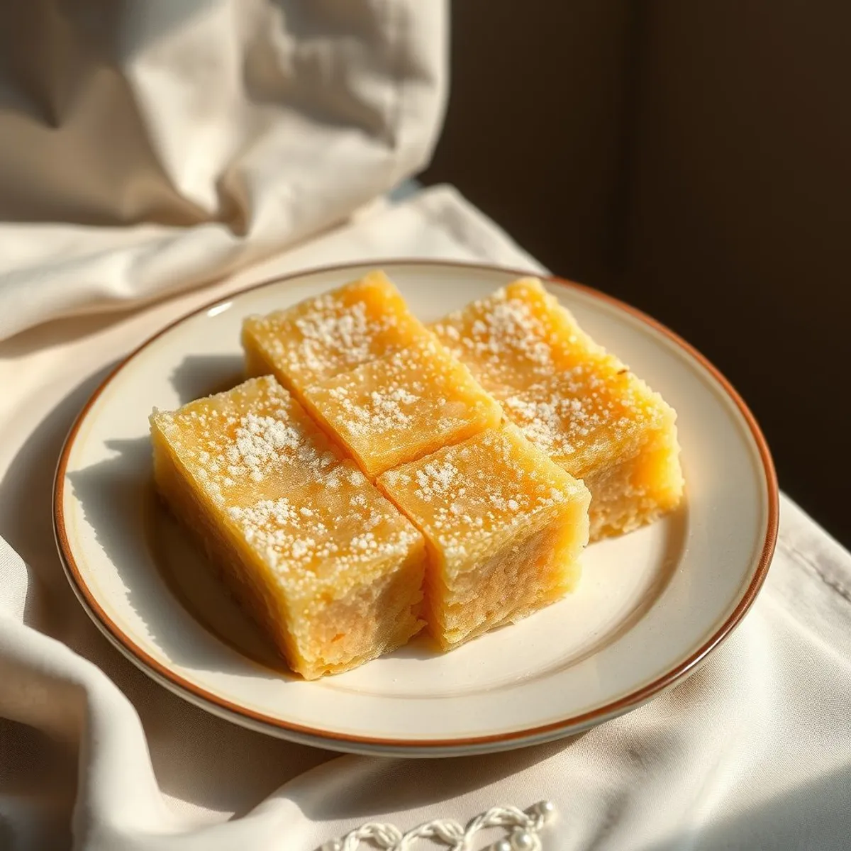 AI-generated photo Semolina halva. AI-generated photo.