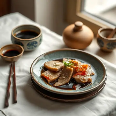 Lu rou fan. AI-generated photo.