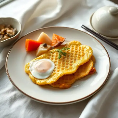 Oyster omelette. AI-generated photo.