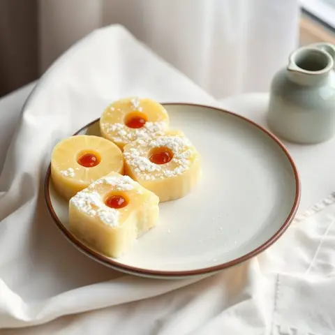 Pineapple cakes. AI-generated photo.