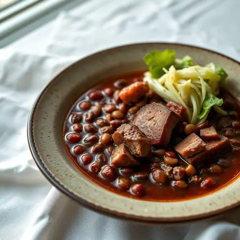 Red bean stew. AI-generated photo.