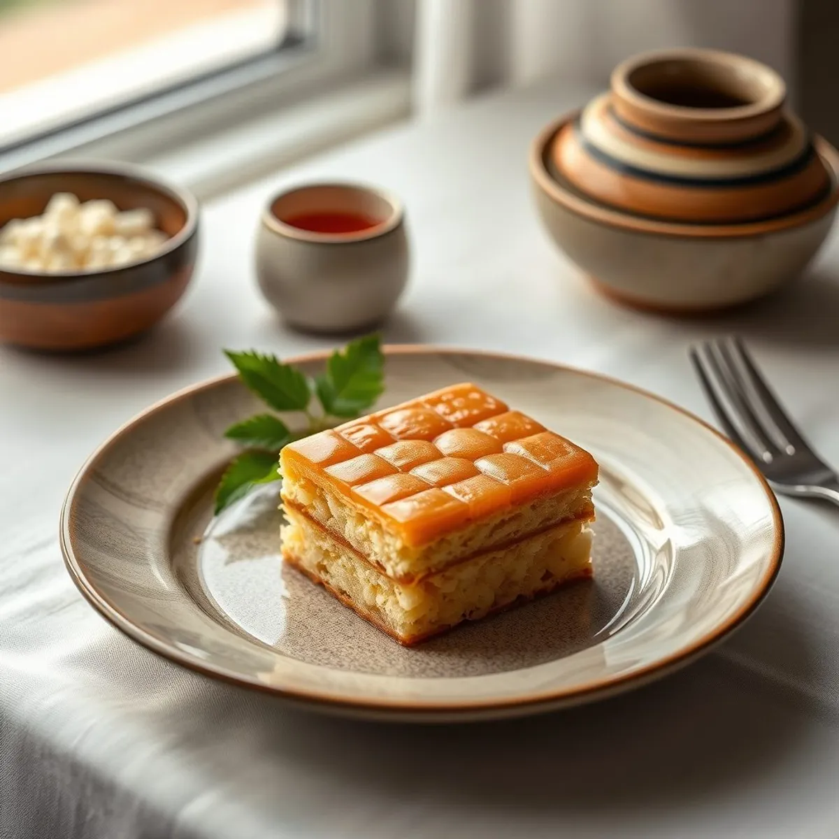 AI-generated photo Tapioca cake. AI-generated photo.
