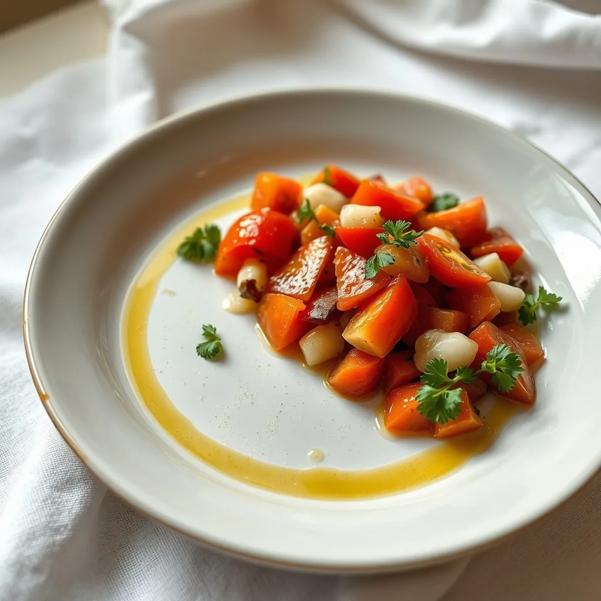 AI-generated photo Mechouia salad. AI-generated photo.
