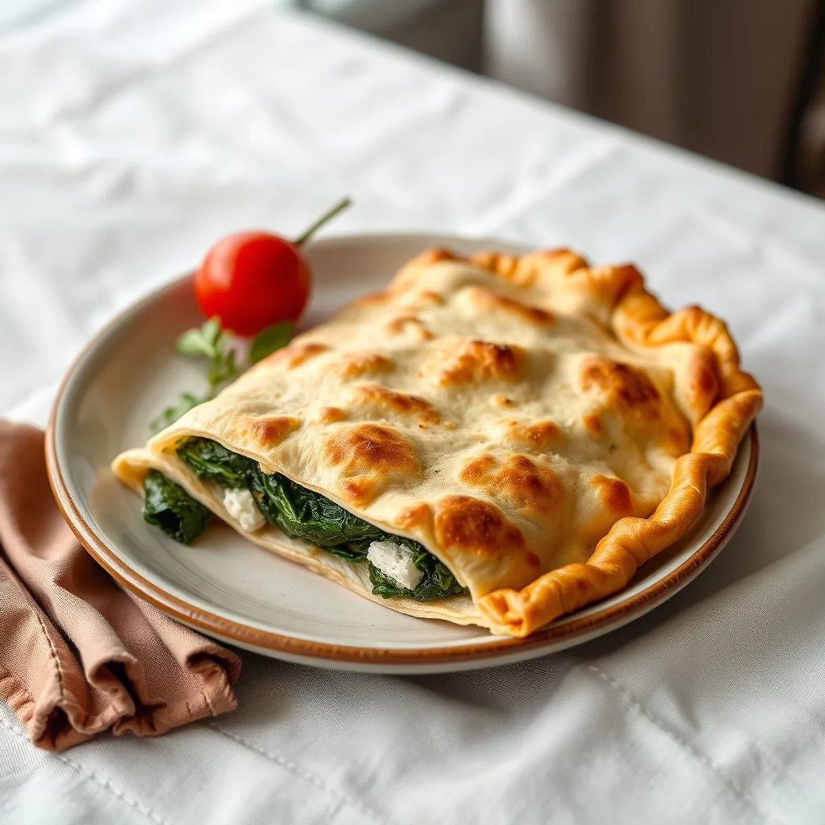 AI-generated photo Spinach borek. AI-generated photo.