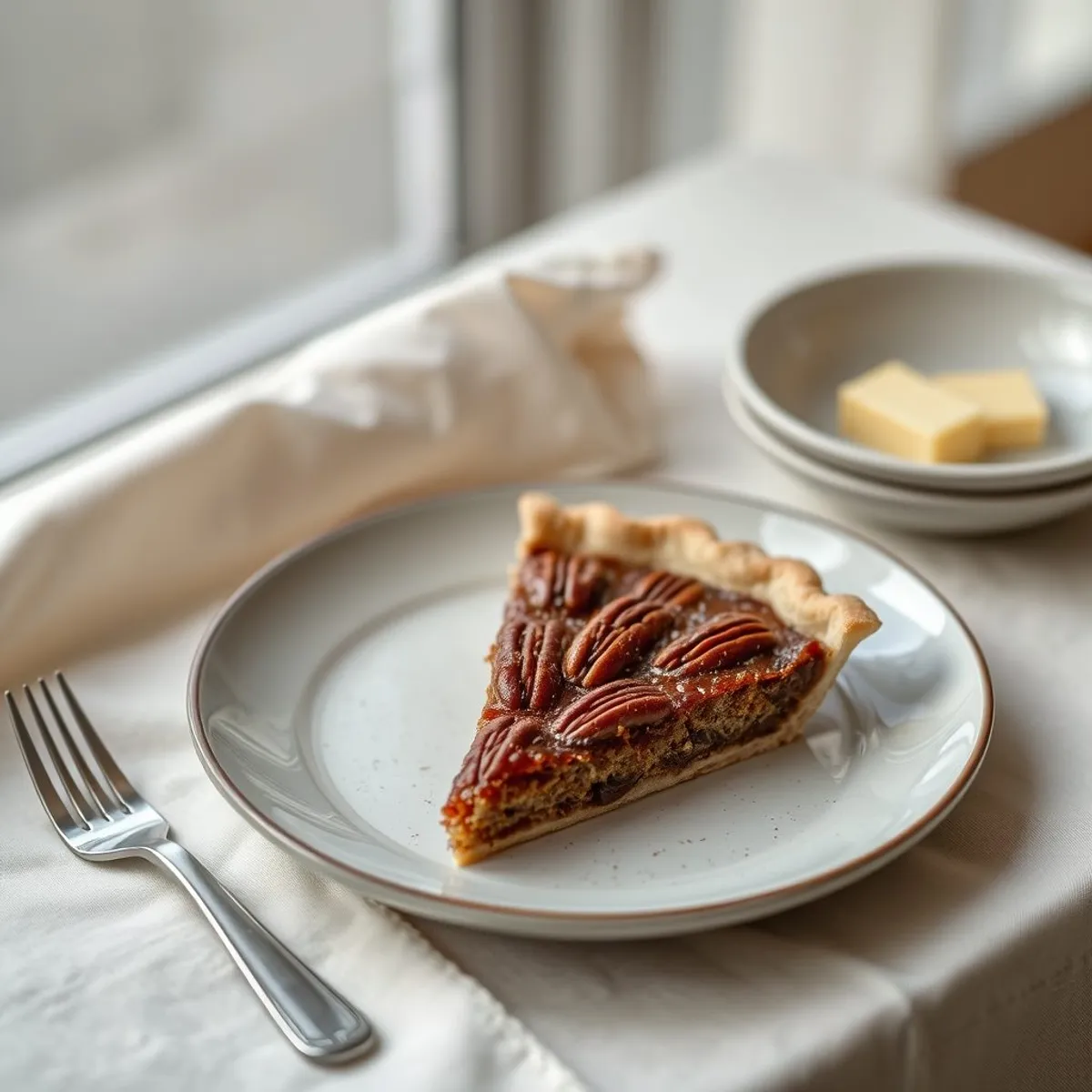 AI-generated photo Pecan pie. AI-generated photo.