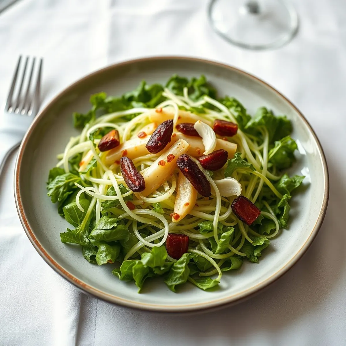 AI-generated photo Chicory salad. AI-generated photo.
