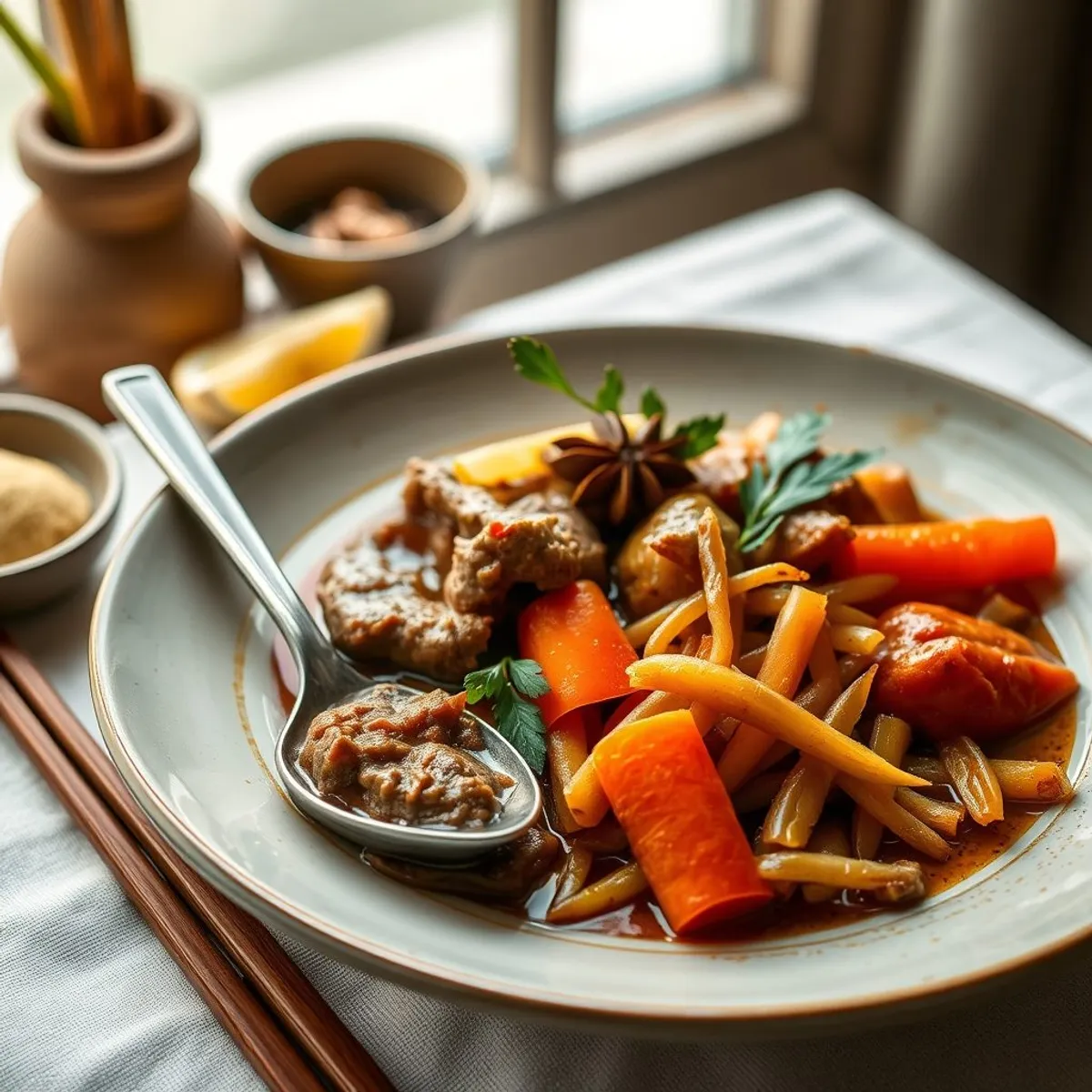 AI-generated photo Bo kho. AI-generated photo.