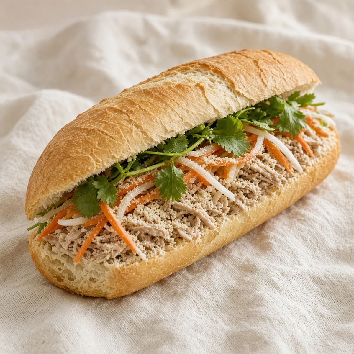 AI-generated photo Bánh mì bì. AI-generated photo.