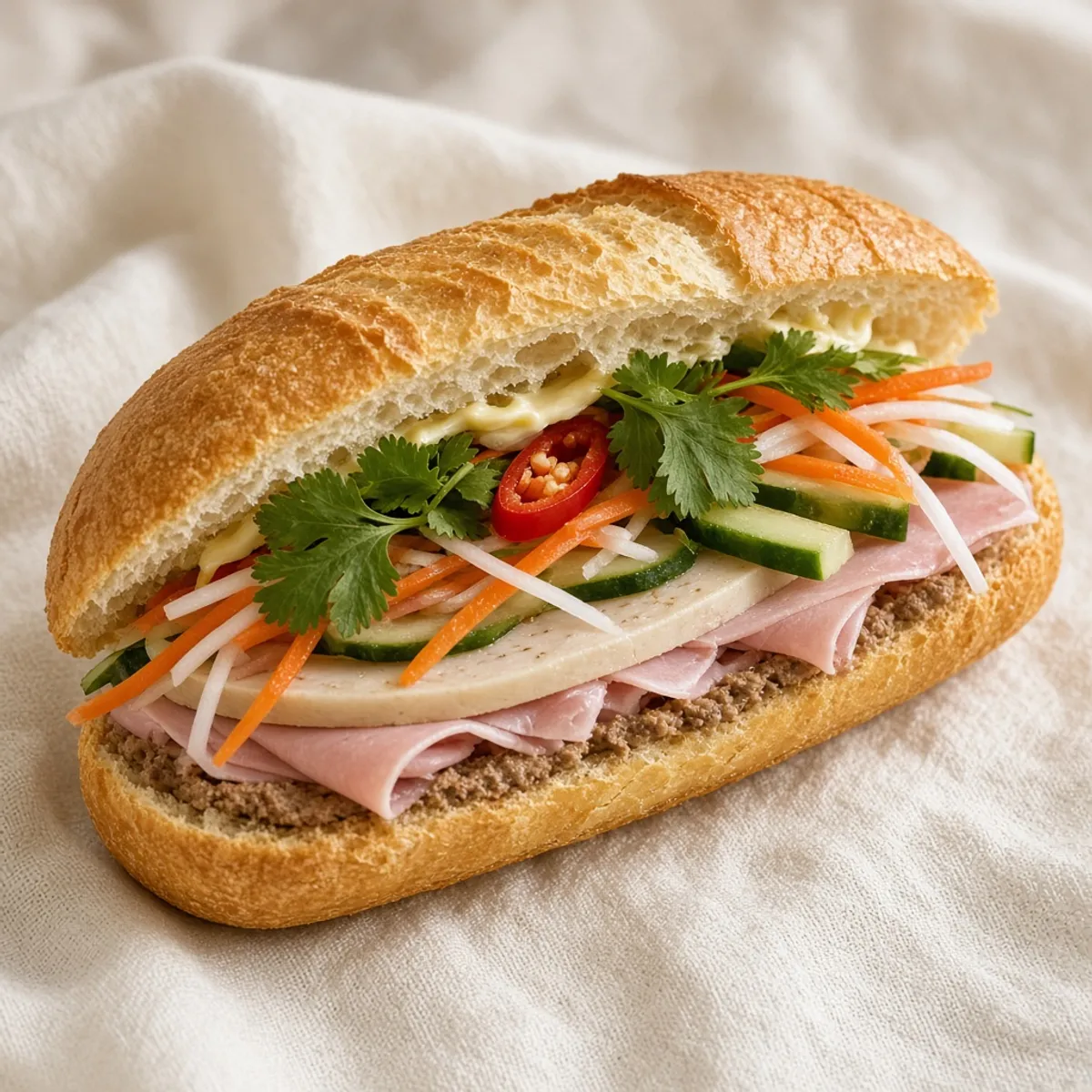 AI-generated photo Bánh mì đặc biệt. AI-generated photo.