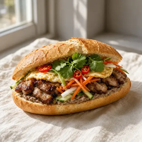 Bánh mì Phượng. AI-generated photo.