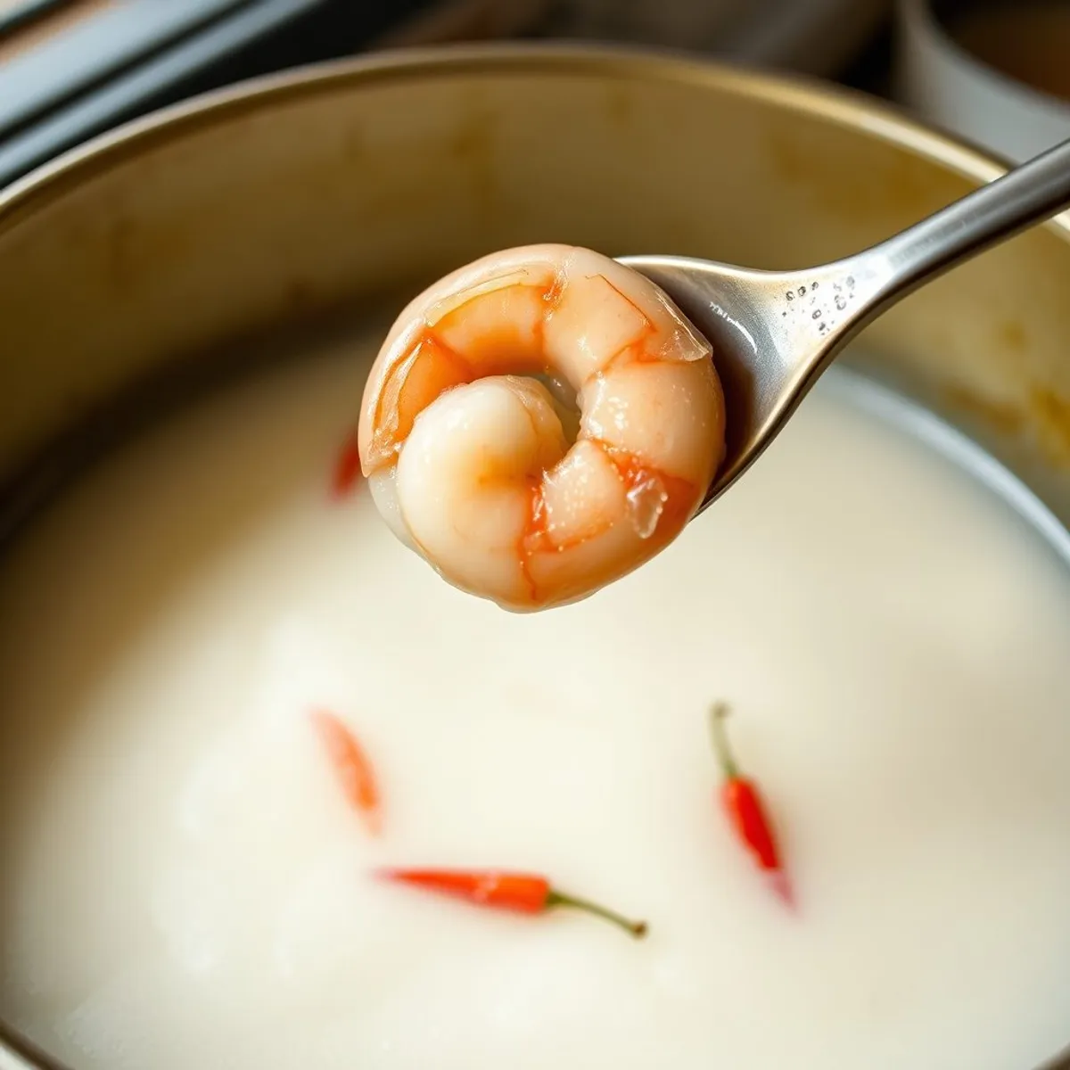 AI-generated photo Sago porridge, step 3. AI-generated photo.
