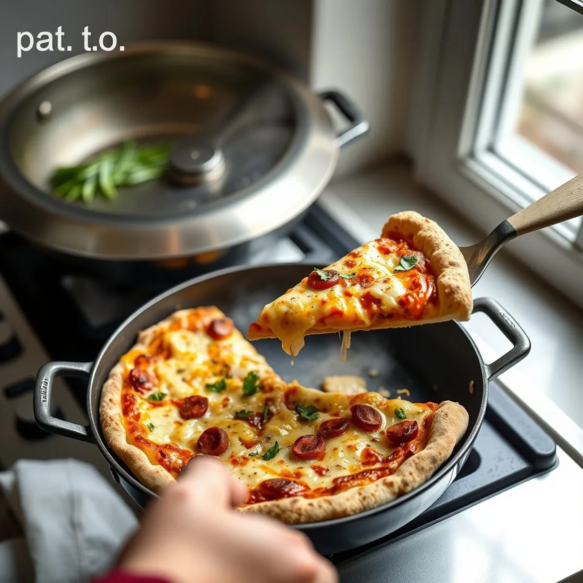 AI-generated photo Cheddar onion pizza, step 4. AI-generated photo.