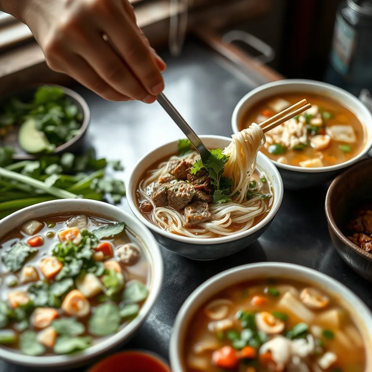Hanoi Beef Pho, step 4. AI-generated photo.