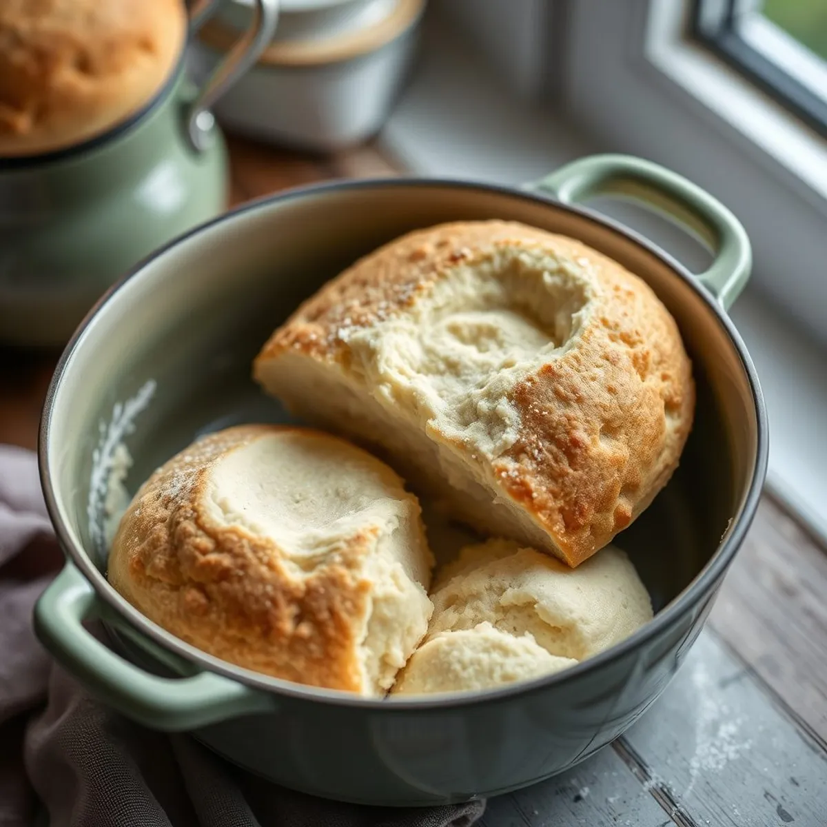 AI-generated photo Irish soda bread, step 2. AI-generated photo.