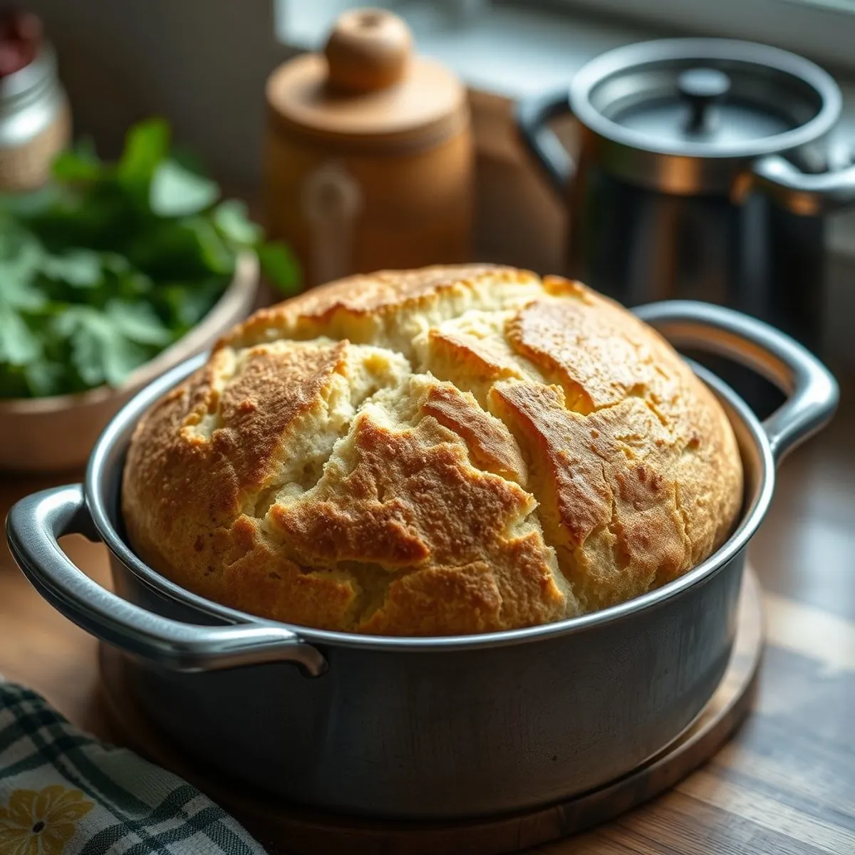 AI-generated photo Irish soda bread, step 4. AI-generated photo.