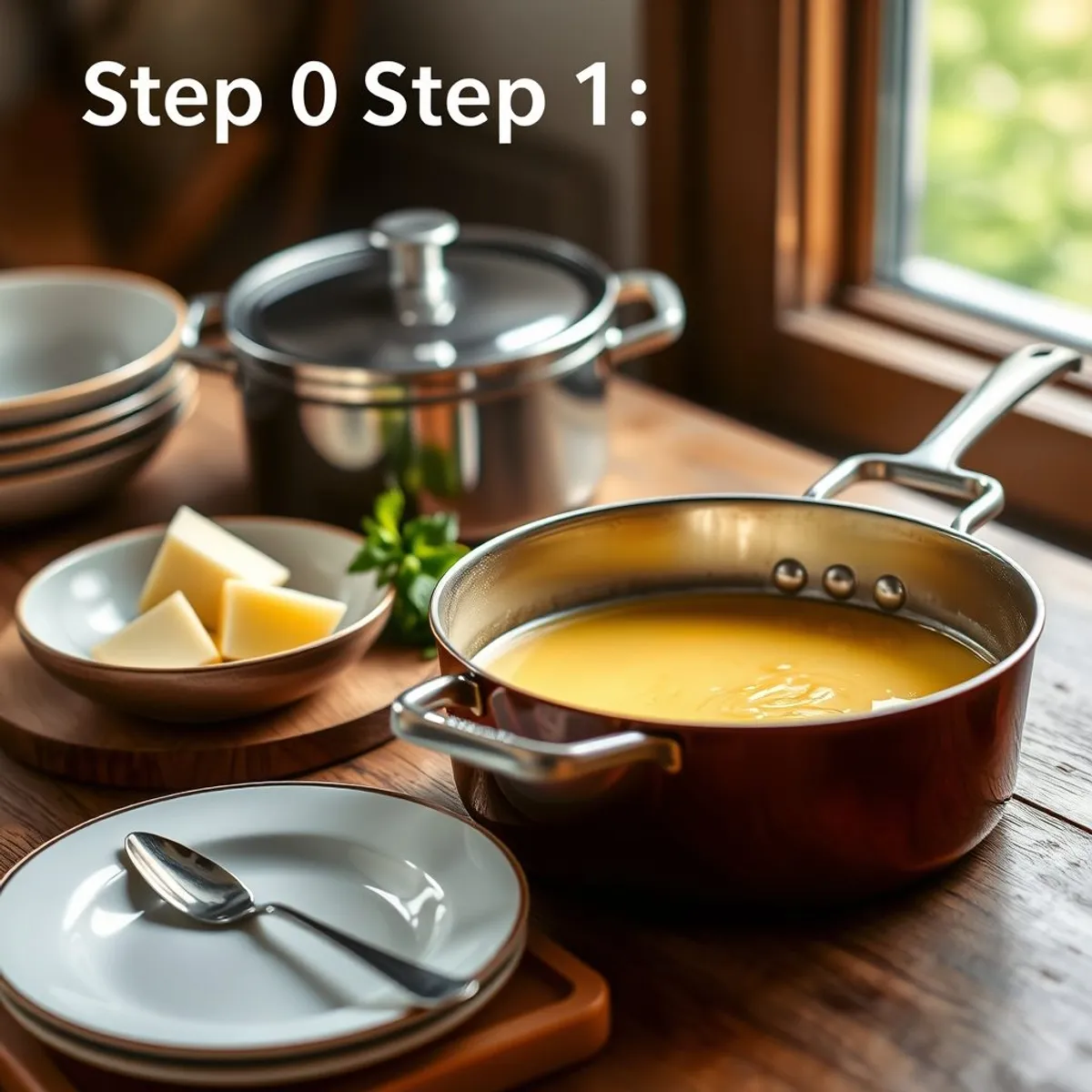 AI-generated photo Zabaglione, step 1. AI-generated photo.