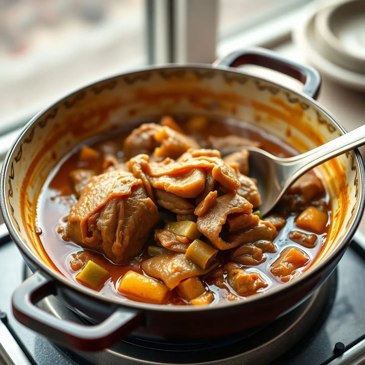 AI-generated photo Kare-kare, step 3. AI-generated photo.