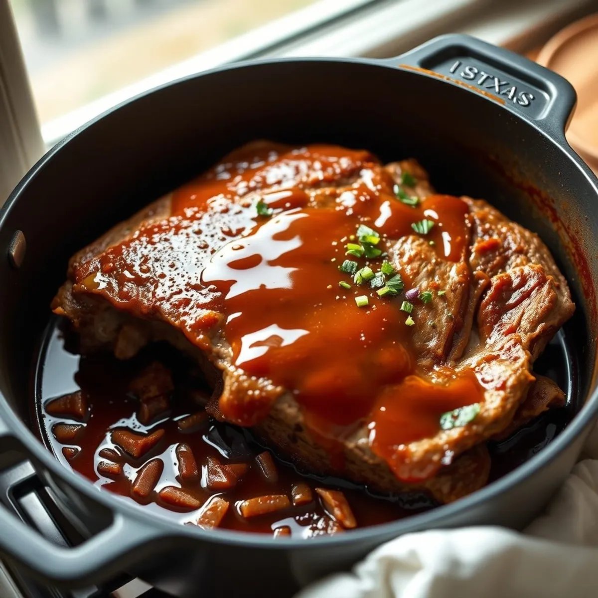 AI-generated photo Texas brisket, step 3. AI-generated photo.