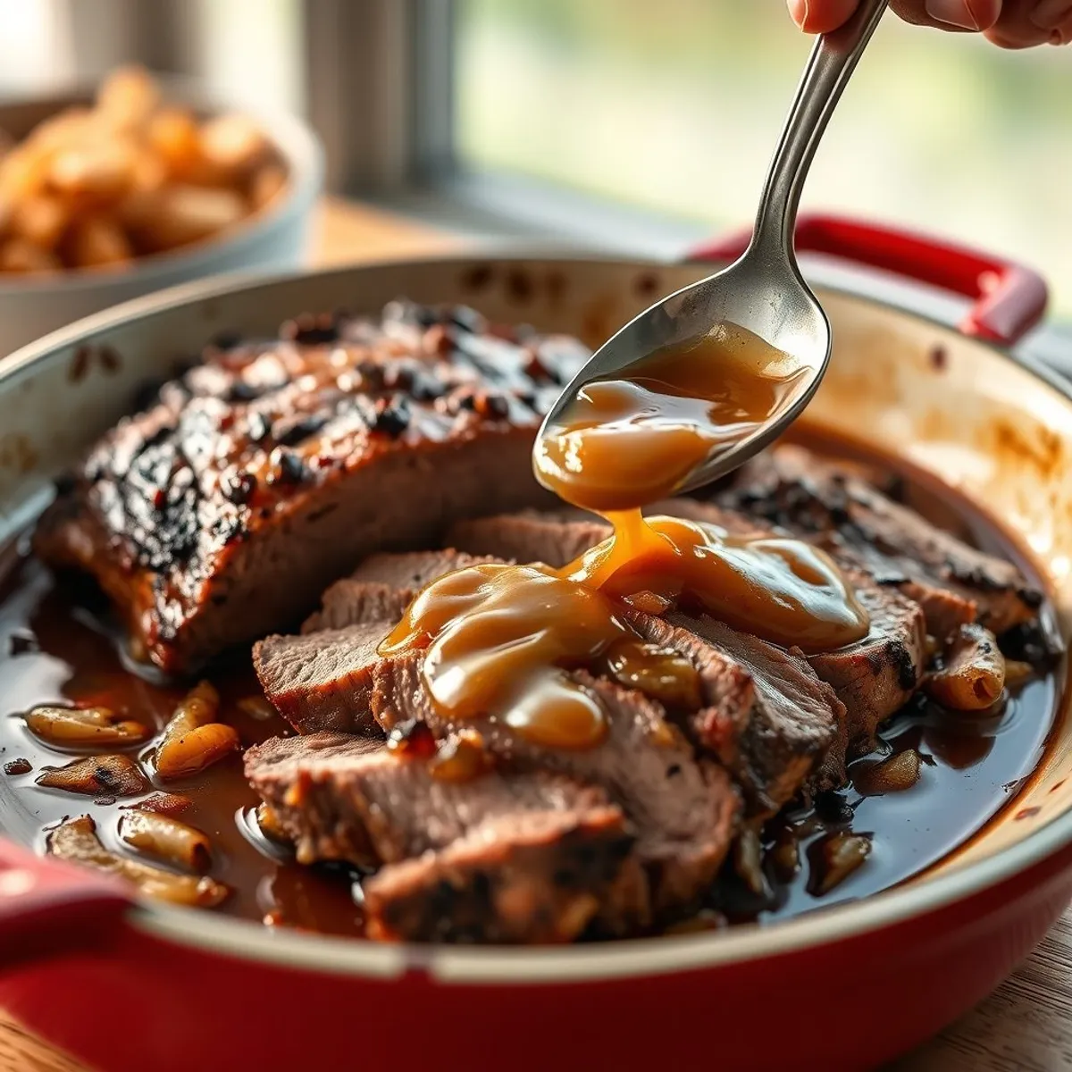 AI-generated photo Texas brisket, step 4. AI-generated photo.
