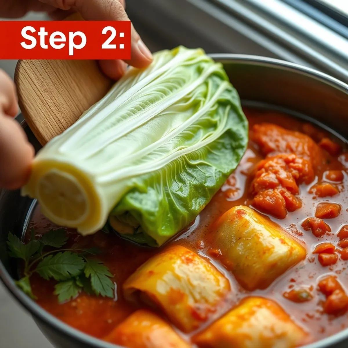 AI-generated photo Iraqi dolma, step 2. AI-generated photo.
