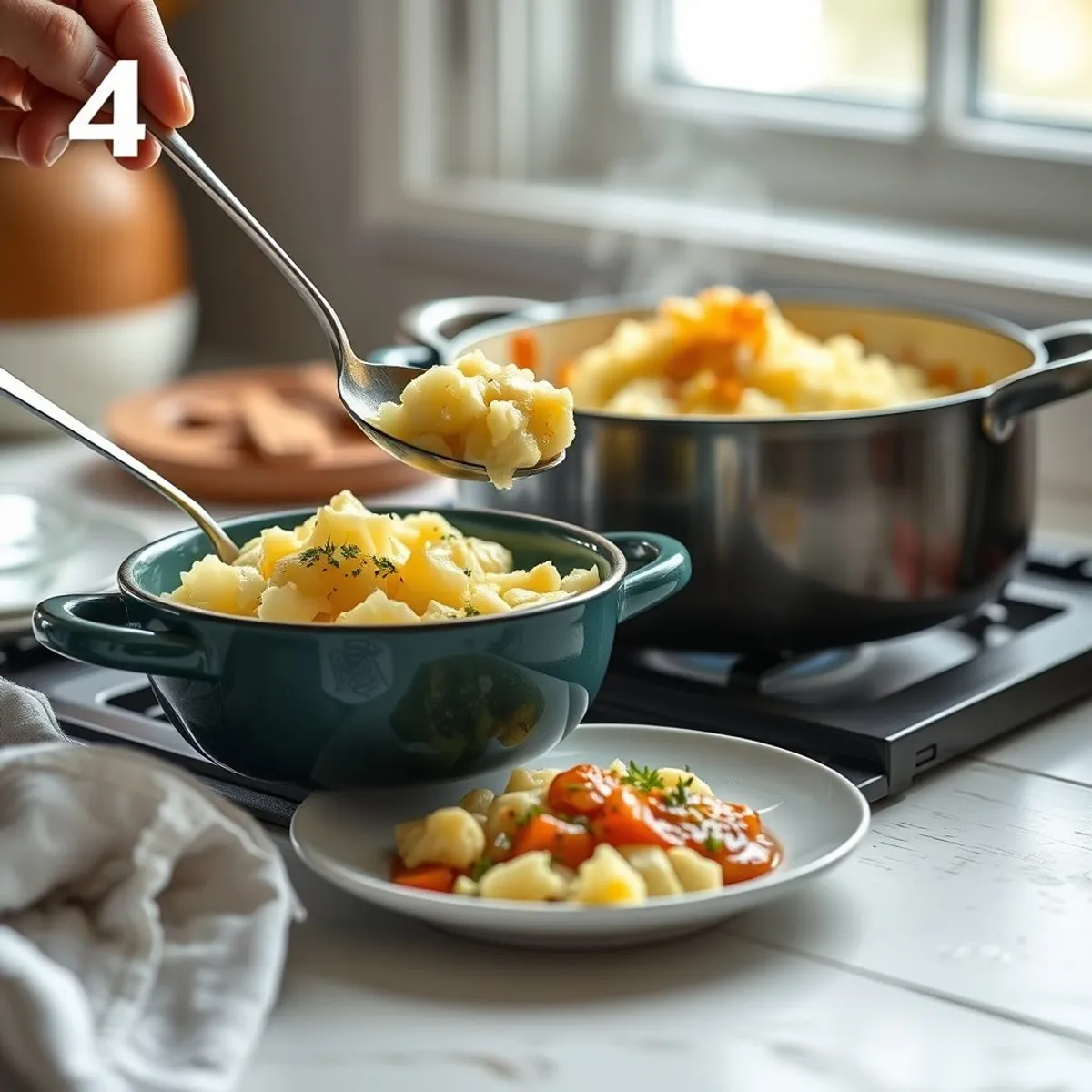 Colcannon, step 4. AI-generated photo.