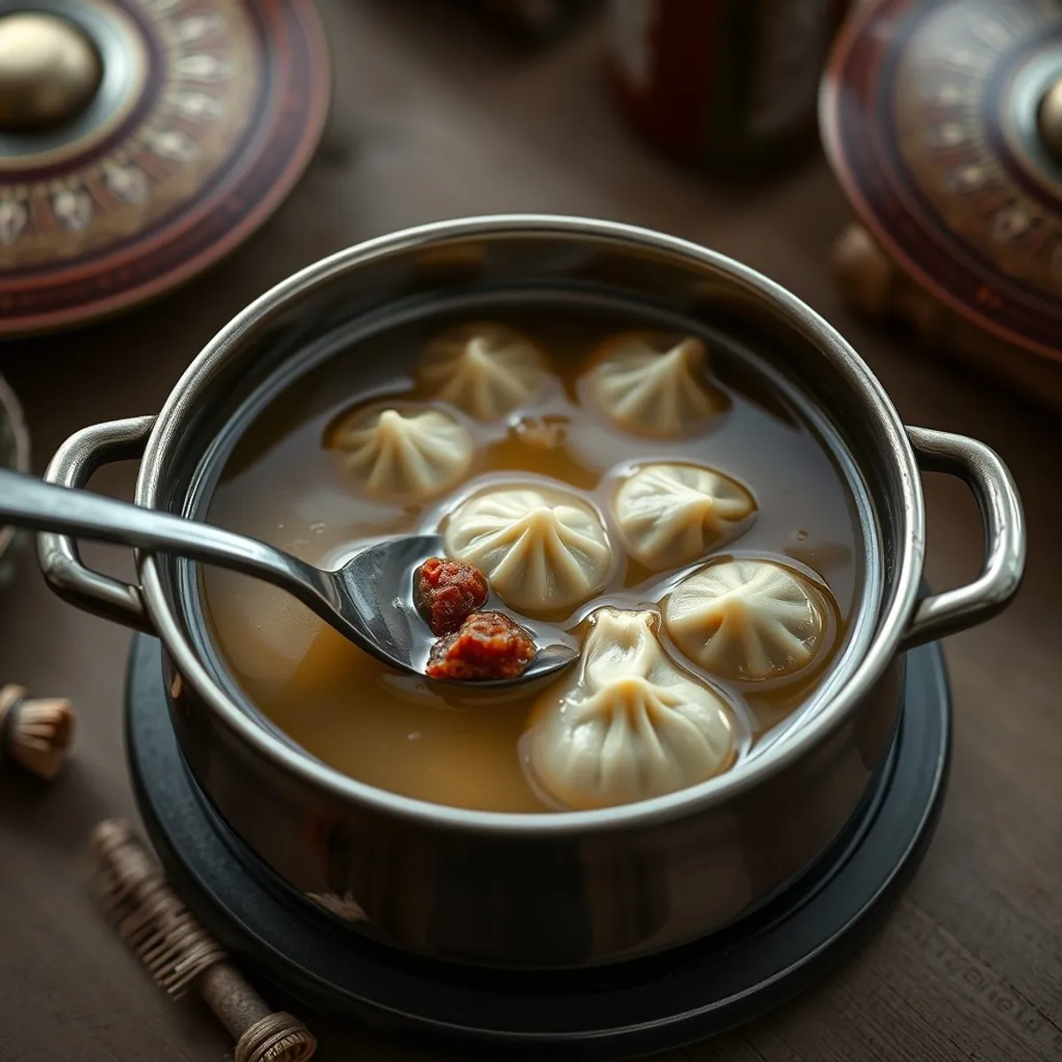 Bansh soup, step 2. AI-generated photo.