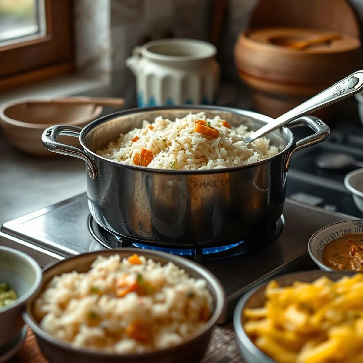 AI-generated photo Chicken biryani, step 1. AI-generated photo.