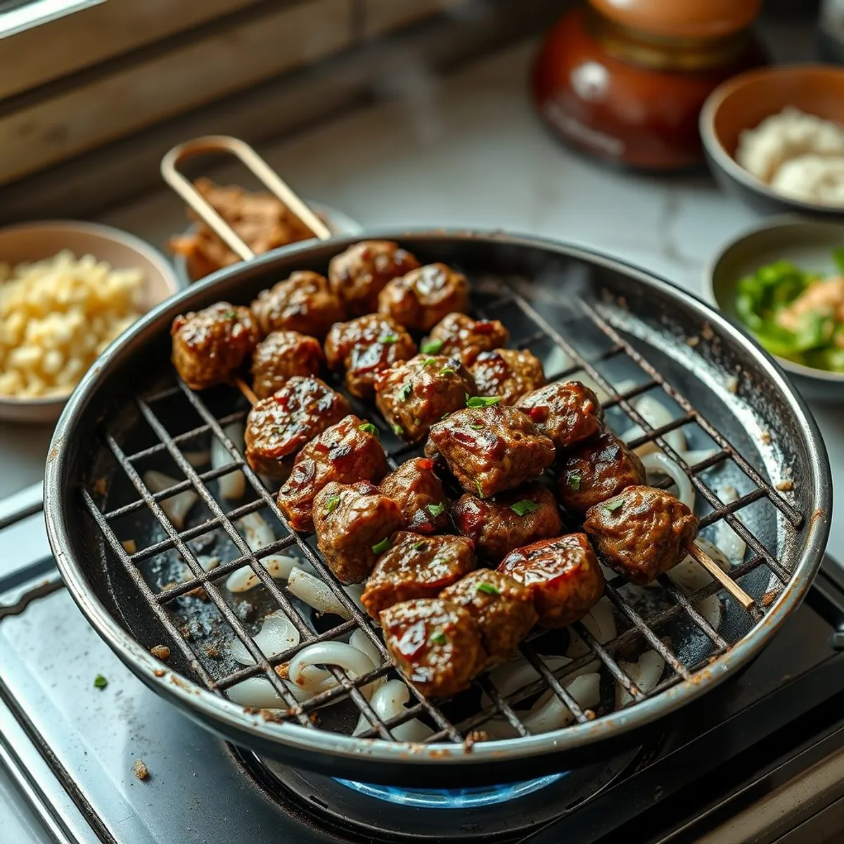 AI-generated photo Chapli kabab, step 1. AI-generated photo.