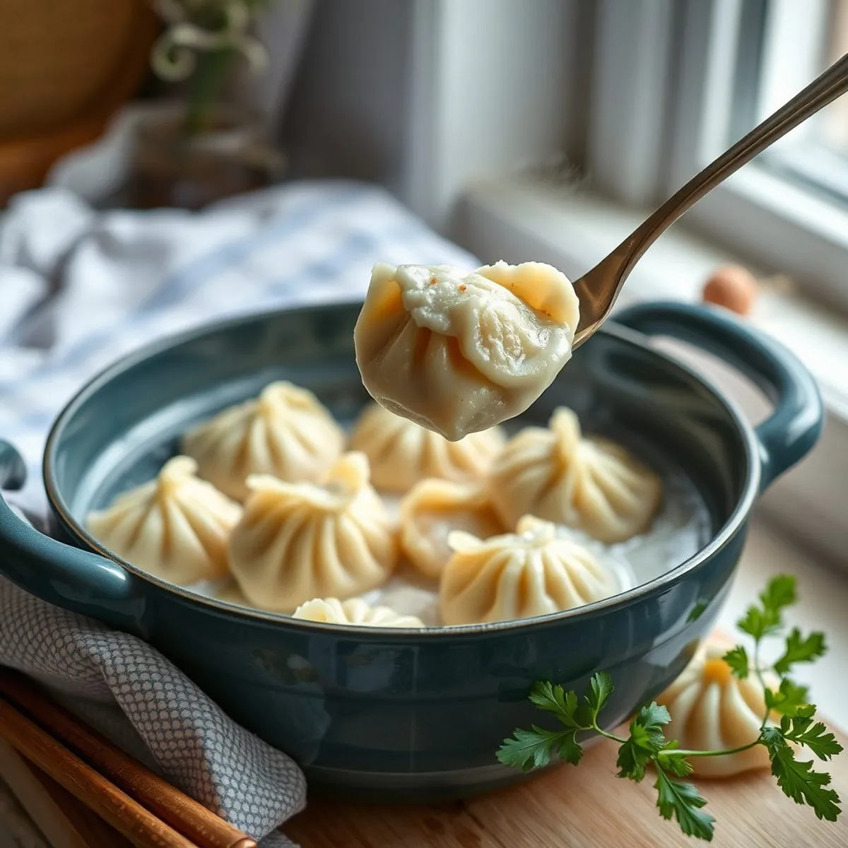 Pelmeni, step 3. AI-generated photo.