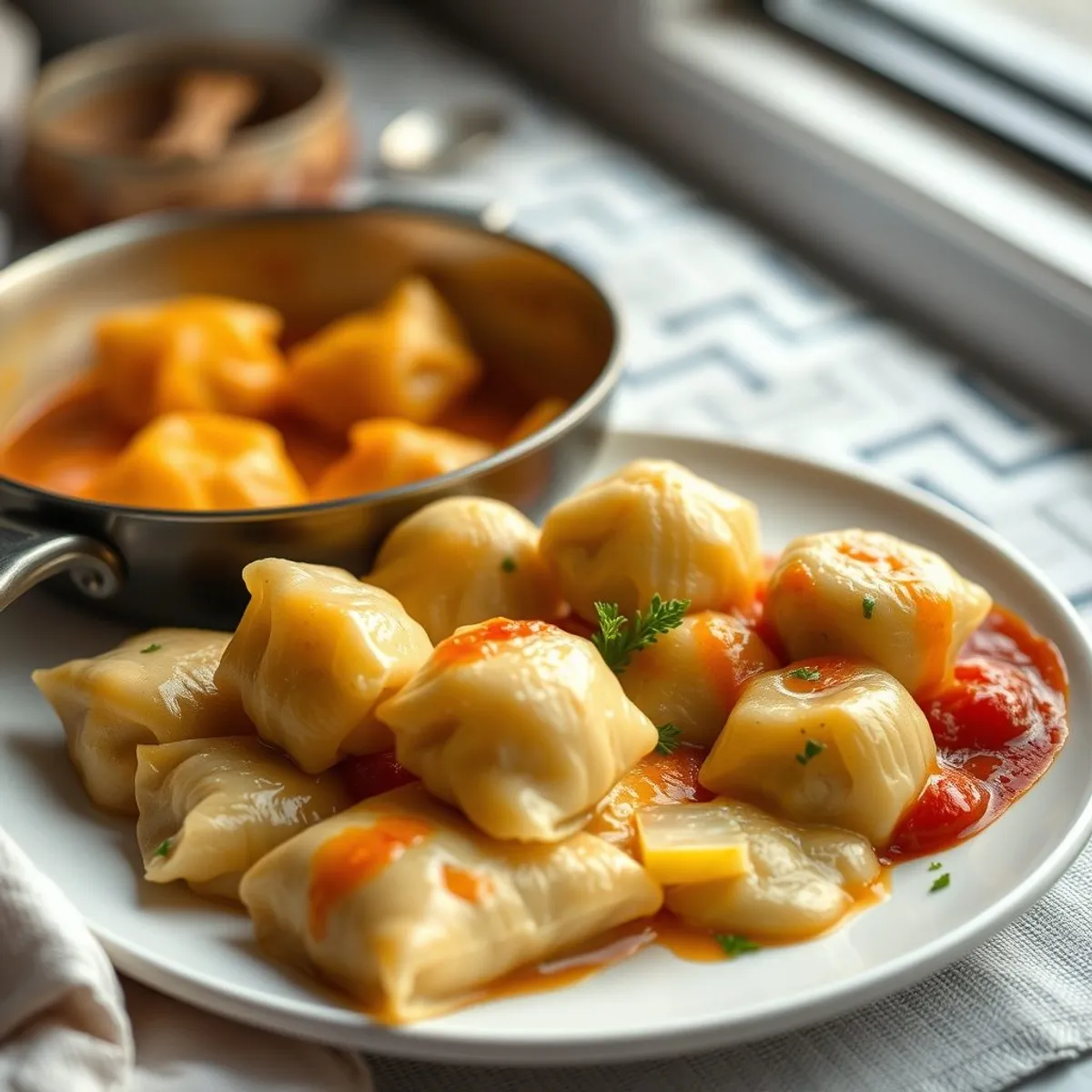 Pelmeni, step 4. AI-generated photo.
