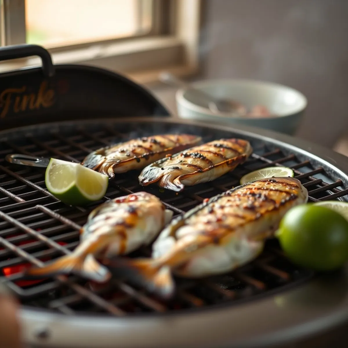 AI-generated photo Grilled fish, step 1. AI-generated photo.