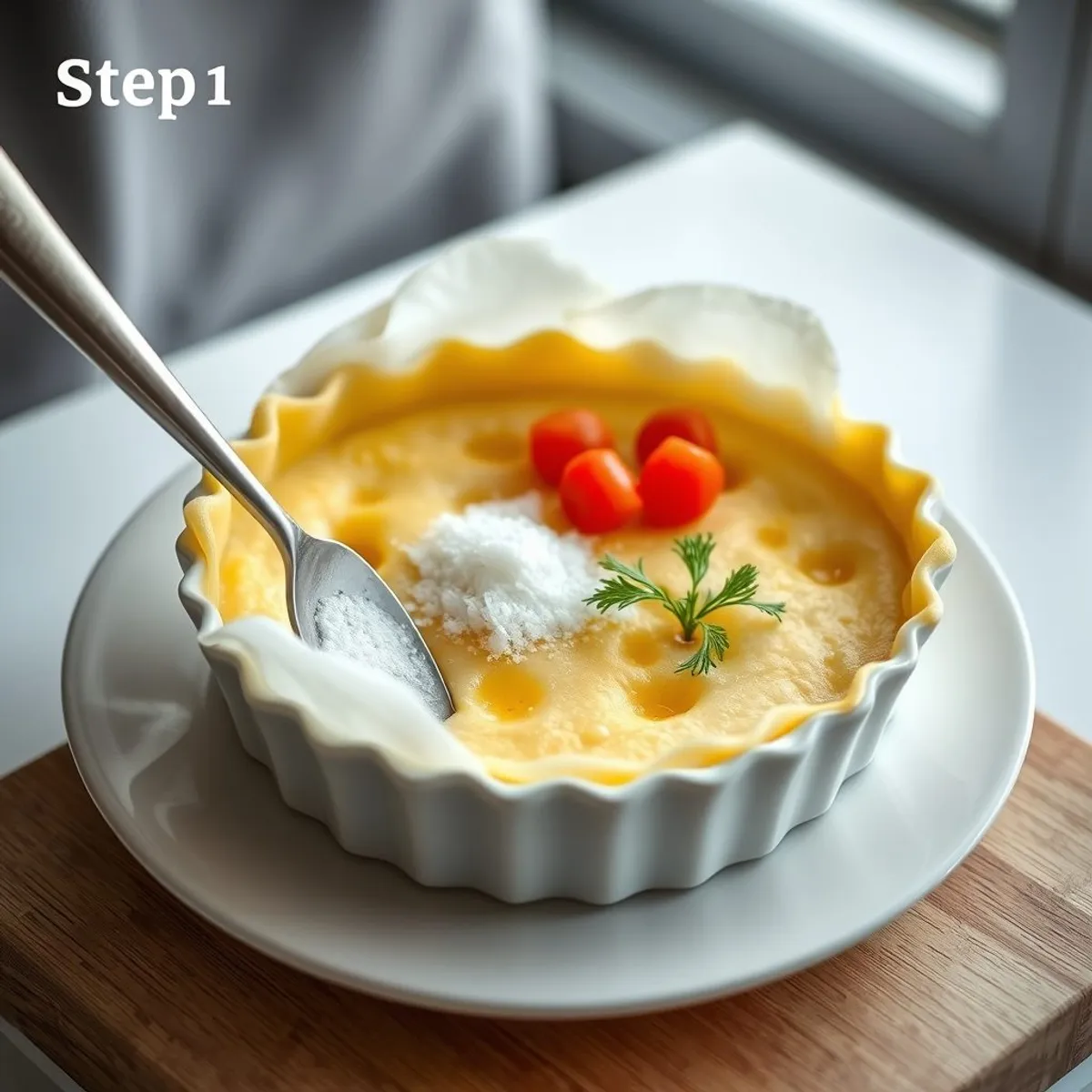 Rappie pie, step 1. AI-generated photo.