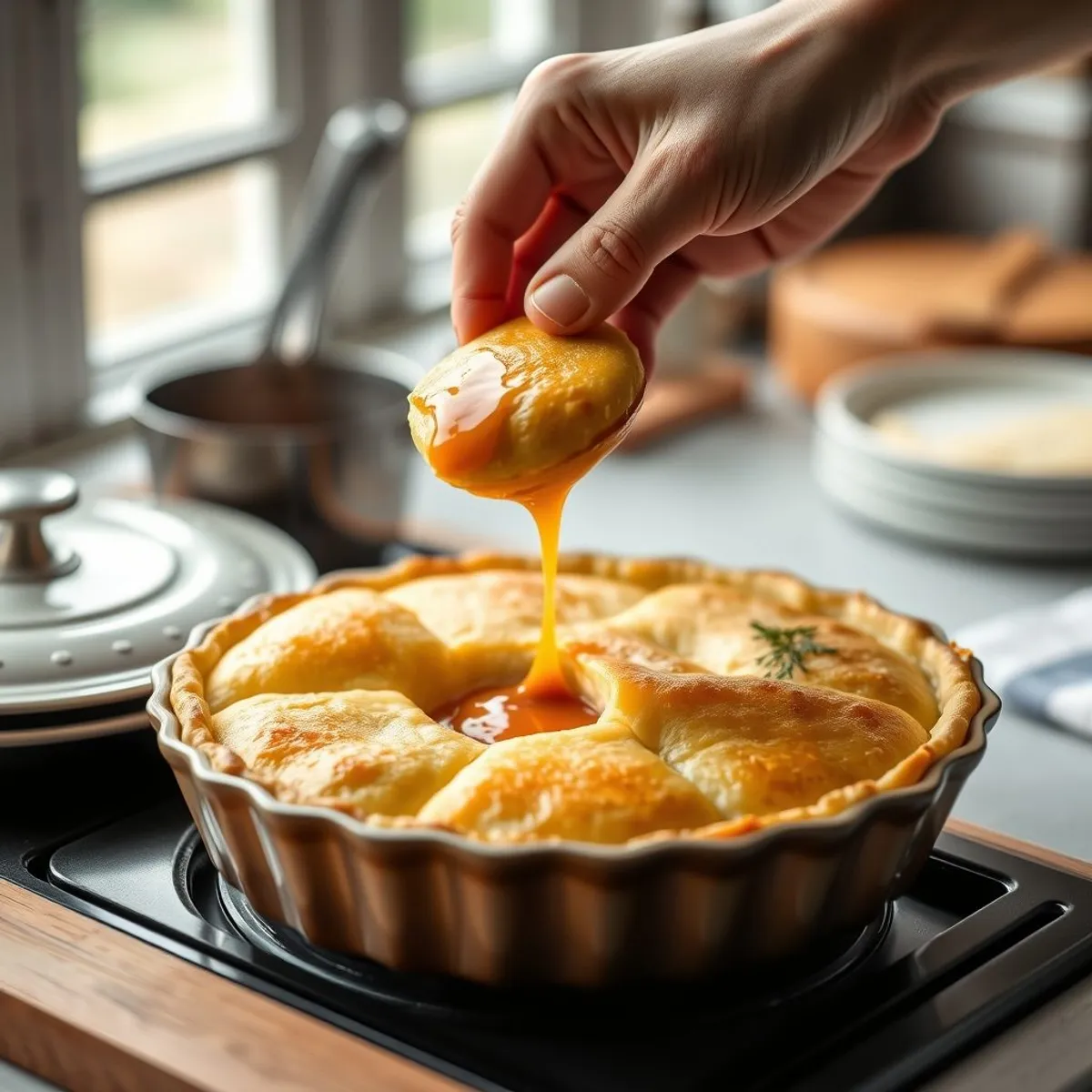 Rappie pie, step 3. AI-generated photo.