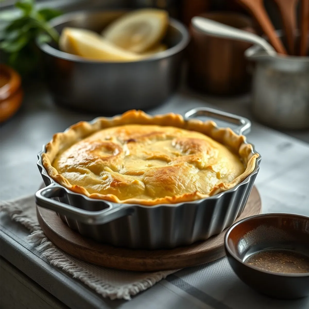 Rappie pie, step 4. AI-generated photo.