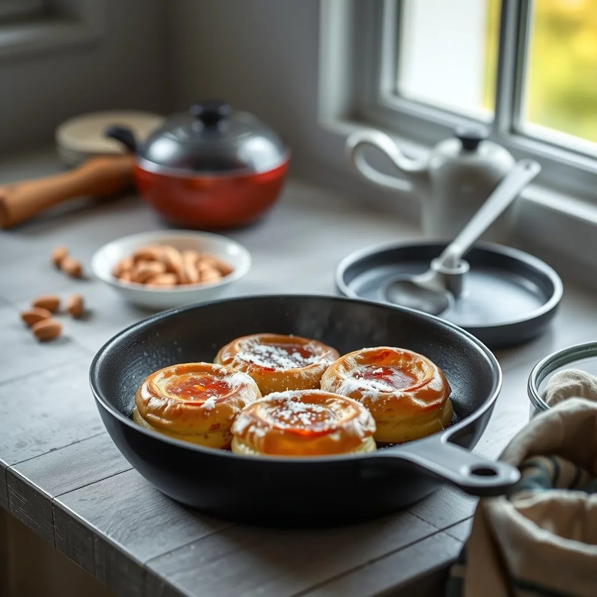 AI-generated photo Aebleskiver, step 1. AI-generated photo.