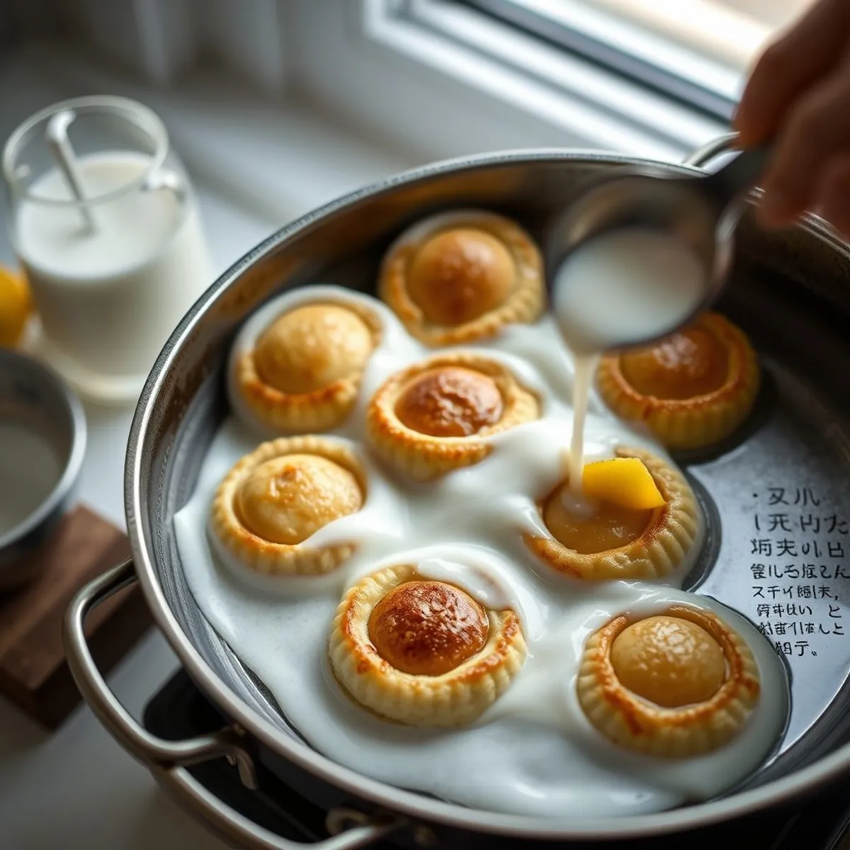 AI-generated photo Aebleskiver, step 2. AI-generated photo.