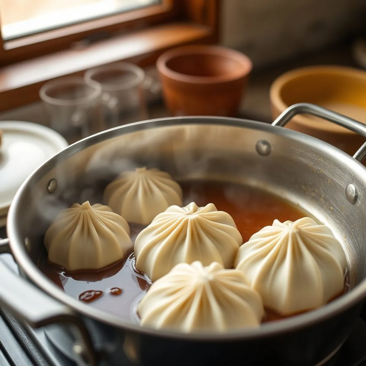 AI-generated photo Pepper buns, step 3. AI-generated photo.
